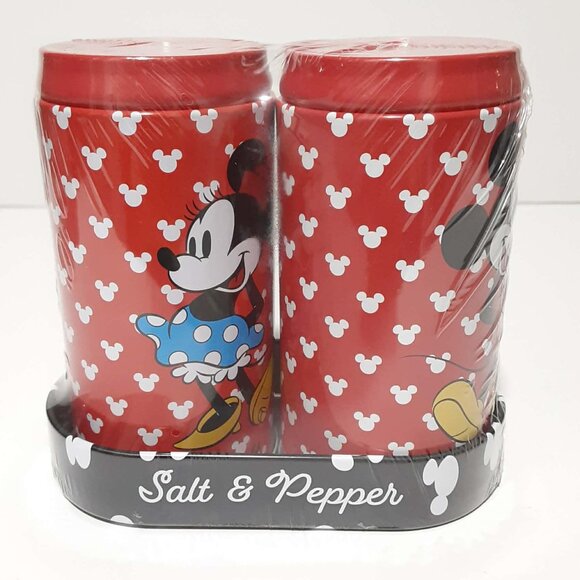 Mickey and Minnie Salt & Pepper Shakers ~ Tin ~ NEW - Picture 2 of 6
